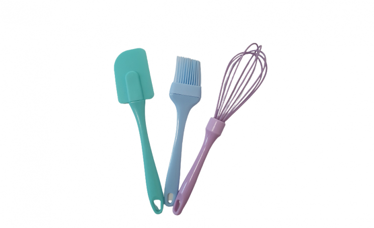 Set 3 ustensile de bucatarie pensula paleta  tel silicon